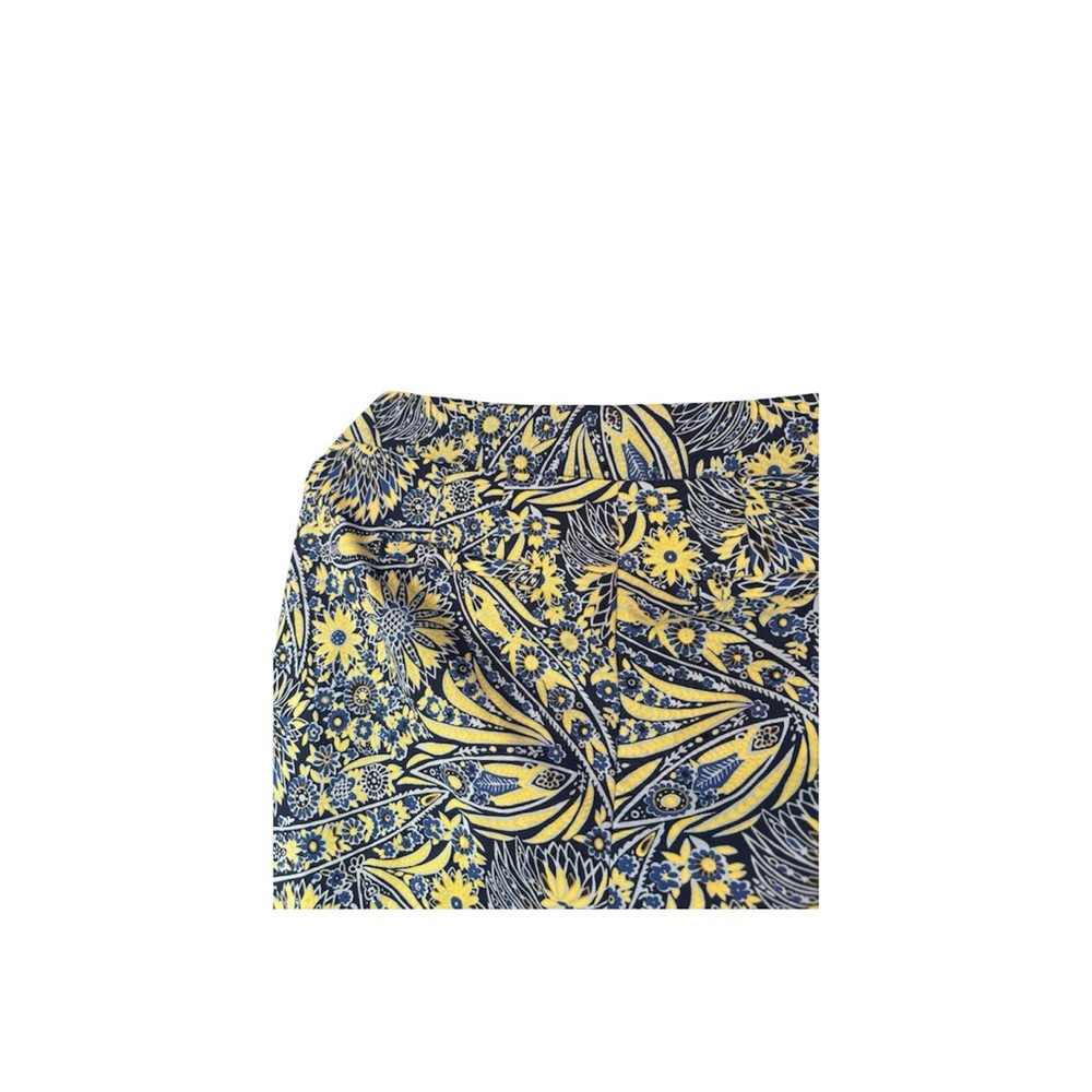 Talbots Navy and Yellow Floral Print Skirt Panel - Picture 7 of 8